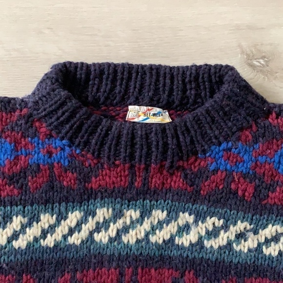 Rey Wear 100% Wool Heavy Sweater ski‎ vintage - Picture 7 of 9